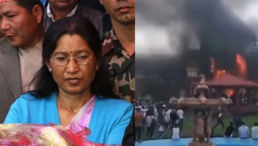 නේපාල හිටපු අගමැතිගේ බිරිඳව ගිනි තබා ඝාතනය කරලා – සාමය ආරක්ෂා කිරීමේ වගකීම හමුදාවට