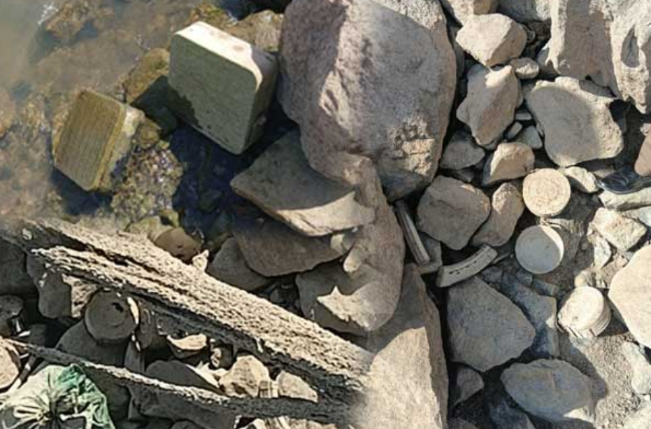 සංග්‍රාමික උපකරණ තොගයක් වෙහෙරගල ජලාශයේ